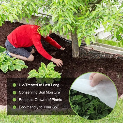 Miniatura 7 de Tela de barrera de malezas de alta calidad de 5 onzas, cubierta de suelo resistente, tela de barrera de malezas comercial, tapete de jardinería