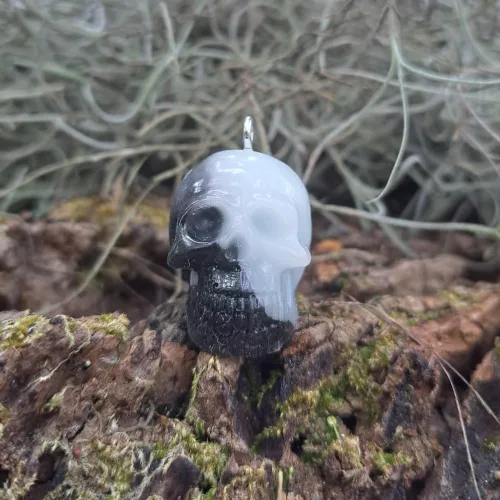 Miniatura 5 de Paquete de 8 moldes de silicona de resina de calavera, kit de moldes de vela con cabeza de calavera 3D para pulseras de resina, arcilla, fundición