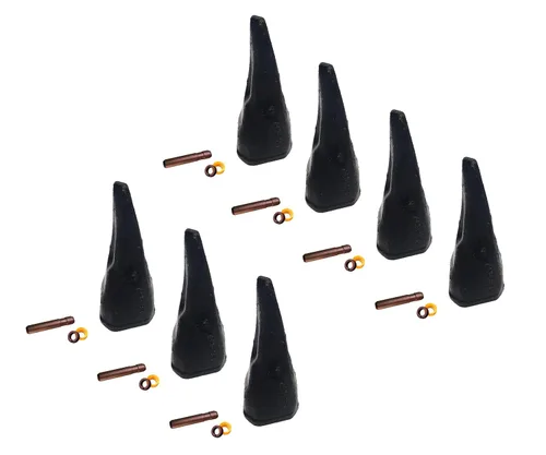 Miniatura 11 de Backhoe Bucket Diente 208-5239 Punta afilada con pasador, se adapta a adaptadores Cat DRS230 Series.
