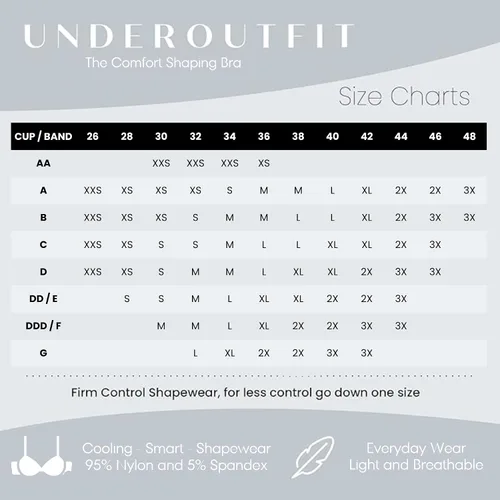 Miniatura 2 de Underoutfit Wireless Compression Everyday Bras for Women - Small to Plus Sizes