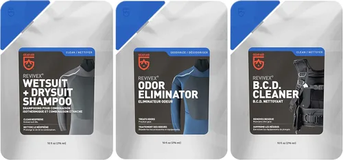 Miniatura 9 de GEAR AID Limpiador y acondicionador para trajes húmedos y secos – Elimina la sal, el cloro y los residuos con champú concentrado, mantiene