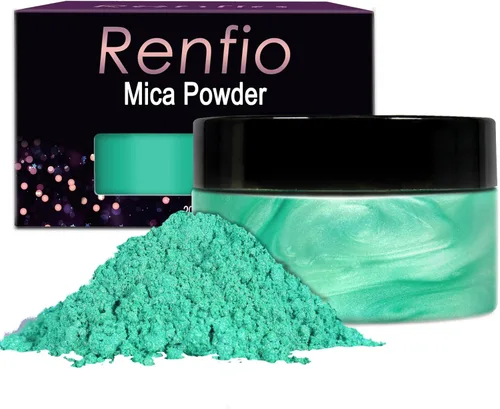 Miniatura 22 de Renfio Polvo de mica, polvo de mica de 60 colores para resina epoxi natural, pigmento de color, pigmento en polvo, botellas de 0.25 onzas, pigmentos