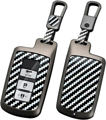 Miniatura 11 de ontto Funda de metal para llave de automóvil con llavero para Toyota Camry Prius c Avalon Corolla Tacoma Land Cruiser Highlander Tundra 4Runner