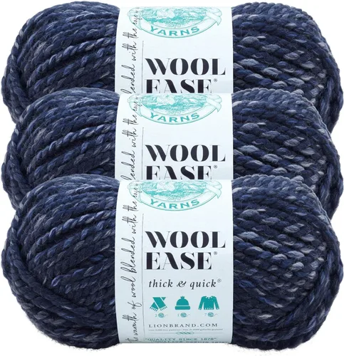 Miniatura 9 de Lion Brand Yarn - Ovillo de lana Wool-Ease Thick & Quick color fuerza aérea