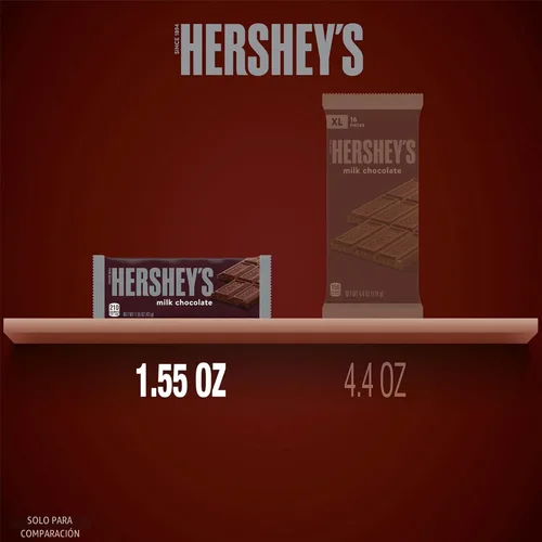 Miniatura 4 de HERSHEY'S Barras de caramelo de chocolate con leche, 1.55 onzas (36 unidades)