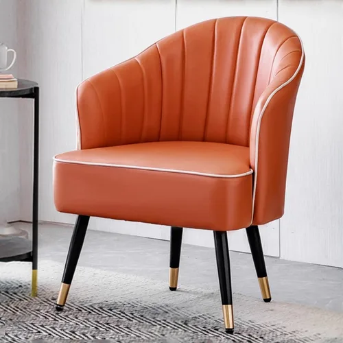 Miniatura 8 de YCKEGEW Sillón para sala de estar, silla moderna de club, silla de cuero, taburete tapizado, silla individual para sala de estar, dormitorio, Verde