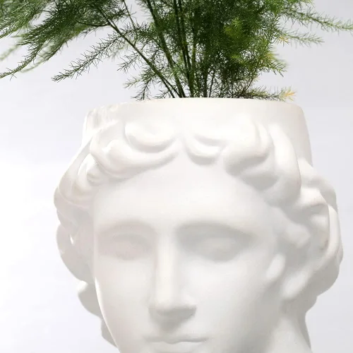 Miniatura 3 de Molde de maceta de estatua 3D, molde de jarrón de cemento para regalos de cumpleaños, decoración de oficina en casa y herramientas de fabricación