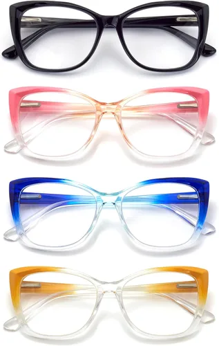 Miniatura 7 de 3-Pack Reading Glasses for Women Style Frame Spring Hinge Clear Lens Readers Glasses