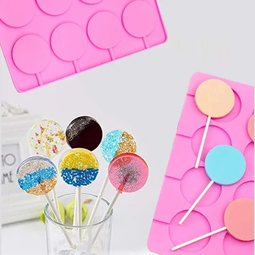 Miniatura 6 de Moldes de silicona para piruletas, moldes grandes de 8 capacidades, moldes redondos de chocolate duro, moldes de hielo, ideales para piruletas
