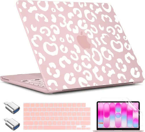 Miniatura 35 de TWOLSKOO Funda para MacBook Neo de 13 pulgadas 2026 A3404 A18 Pro Chip, carcasa rígida de plástico con adaptador tipo C, 2 fundas para cámara web