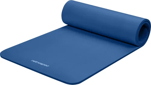 Miniatura 14 de Retrospec Solana - Esterilla de yoga de 1/2 pulgada de grosor con correa de nailon para hombres y mujeres, tapete de ejercicio antideslizante