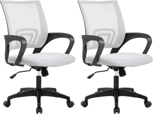 PayLessHere Silla de escritorio ergonómica para oficina en casa, soporte lumbar ajustable, reposabrazos ejecutivo con malla de alta densidad de 360