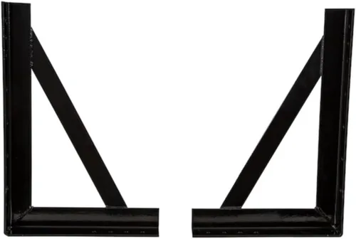Miniatura 8 de Buyers Products 1701015 - Soportes de montaje de acero estructural negro soldado de servicio pesado para caja de herramientas debajo del camión