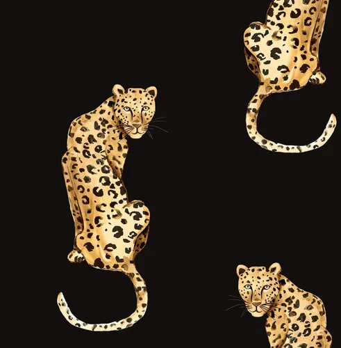 Miniatura 7 de NextWall Daisy Bennett Designs Leopard King - Papel tapiz autoadhesivo (verde)