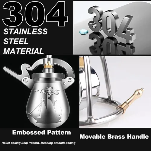 Miniatura 6 de Popcorn Poppers Chinese Popcorn Pop-Corn Cannon Stainless Steel Popcorn High Pressure Cooker Popper(268ML)