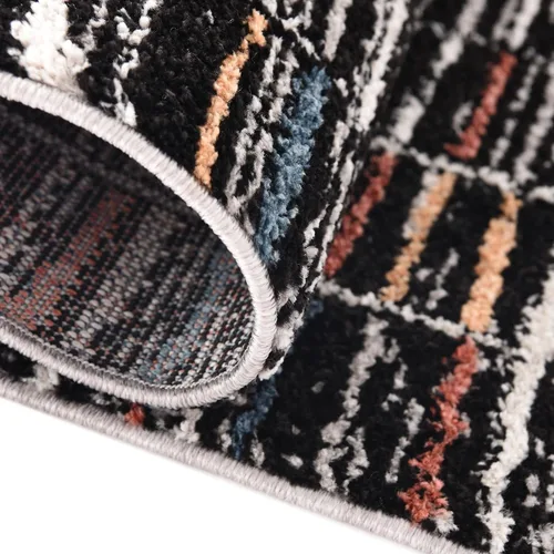 Miniatura 6 de Unique Loom Aramis Collection - Alfombra rectangular de 2 pies x 3 pies 1 pulgadas, color negro