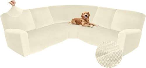 Miniatura 370 de Arfntevss Fundas de sofá seccional reclinable de terciopelo, Funda de sofá seccional de esquina para sofá reclinable, Funda elástica suave