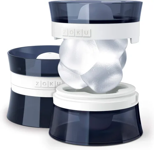 ZOKU Moldes de silicona para hielo, juego de 2 moldes de hielo apilables en forma de gato, mantiene las bebidas frías durante más tiempo con menos