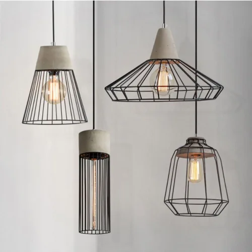 Miniatura 3 de Lámparas colgantes modernas vintage, estilo americano, pantalla de metal negro, iluminación colgante de techo, lámpara de techo con acabado