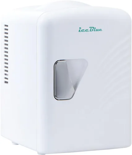 Iceblue Mini nevera retro de 4 litros/6 latas, mini refrigerador para el cuidado de la piel, enchufe de CA y cargador de coche de 12 V, mini Blanco