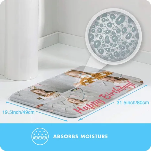 Miniatura 7 de Tapete personalizado para puerta con imagen, logotipo, nombre, texto, antideslizante, lavable, rectangular, personalizable con estampado, tapete