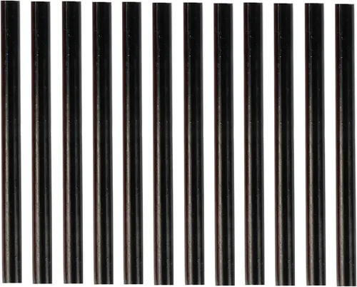 HUIHUIBAO 12 barras de pegamento caliente de colores, mini pegamento adhesivo termofusible para manualidades, 0.276 x 3.937 in, negro