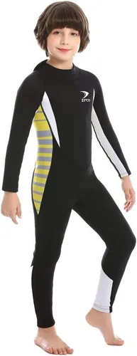 Miniatura 5 de Traje de neopreno completo de 0.098 pulgadas para niños, traje de baño de una pieza para niños y niñas, traje de buceo con cremallera trasera
