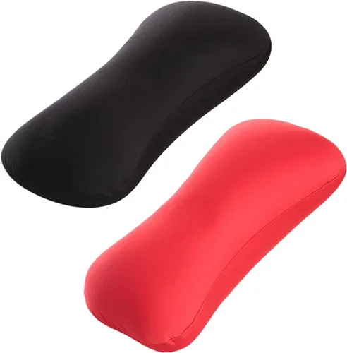 Miniatura 12 de ASkinds 2 almohadas cilíndricas de 15 x 7.8 pulgadas, cómodas almohadillas tipo hueso de microcuentas, cojín de tubo de cama para cabeza, cuello