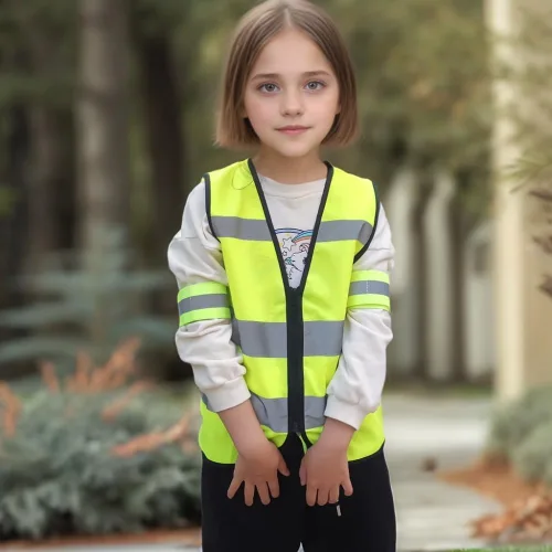 Miniatura 5 de Chaleco de seguridad de alta visibilidad para niños, chaleco de seguridad para niños pequeños, chaleco reflectante para niños, chaleco de Amarillo