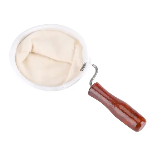 Filtro de café, "tela de franela lavable reutilizable hecha a mano filtro de café colador con mango de madera para café de goteo a mano, tela se