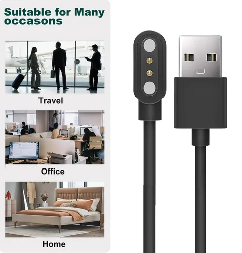 Miniatura 7 de E ECSEM Compatible con GloryFit P22 P32E P36 Cargador de reloj inteligente, cable de carga USB magnético de repuesto para GloryFit P22 P32E P36