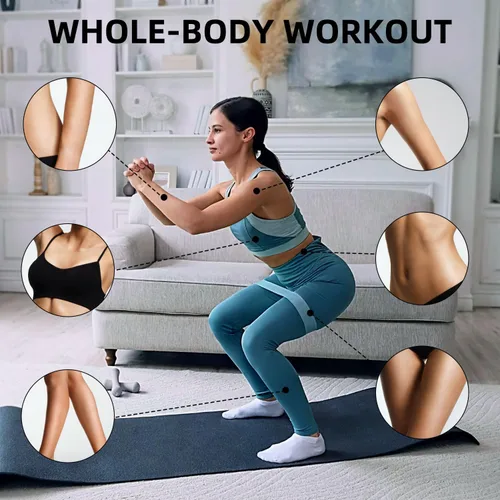 Miniatura 4 de Resistance Loop Exercise Bands for Home Fitness, Yoga Pilates, Stretching, Strength Training, and Physical Therapy - Elastic Bands Set Workout Bands