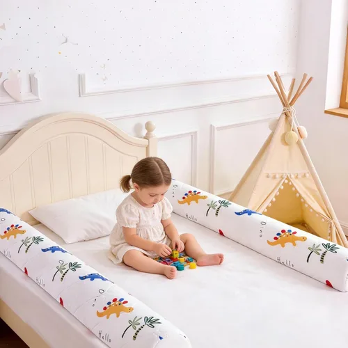 Miniatura 7 de Ceekliybear Paquete de 2 protectores de cama de espuma Premium para niños pequeños, rieles de cama antideslizantes para camas Twin, Queen, King
