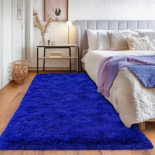 Miniatura 99 de Alfombras de Pasillo para Dormitorio 2x6 pies Alfombras de Pasillo para Pasillos Antideslizantes Suaves de Pelo Largo Alfombra de Cabecera, Alfombra