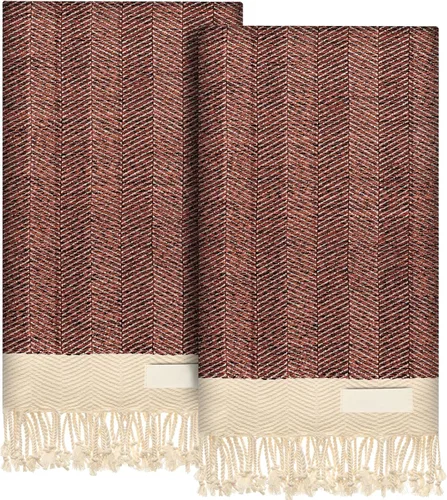 Miniatura 9 de EPHESUS TOWELS Toallas de Mano - Juego de 2 18" x 30" - Toalla de Mano Turca Decorativa para Baño, Cocina, Invitados, Cara, Cabello, Té, Paño