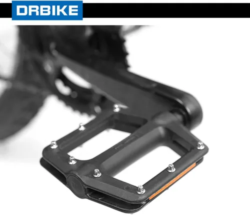 Miniatura 5 de DRBIKE - Pedales de bicicleta de montaña, pedales de MTB de 9/16 pulgadas, rodamiento sellado, de nailon ligero, plataforma plana, pedales para MTB