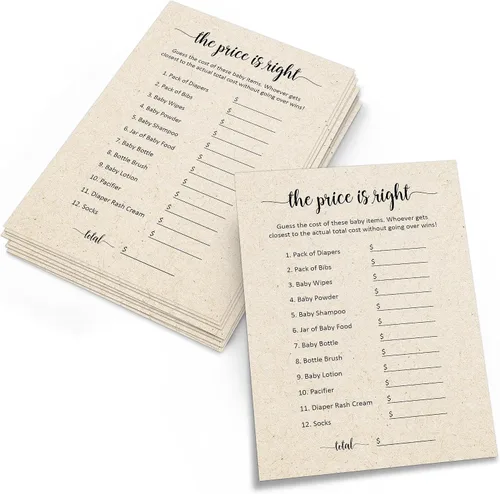 Miniatura 8 de 321Done Predicciones y tarjetas de consejos para bebés, fabricadas en Estados Unidos, bronceado de 4 x 6, divertidos juegos y actividades