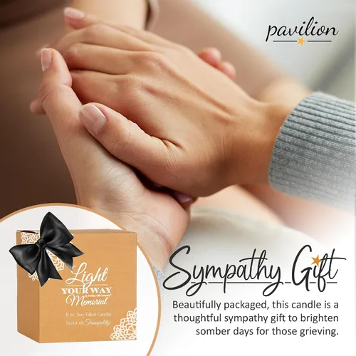 Miniatura 7 de Pavilion 'In Memory, A Bit of Heaven' 19177 - Vela de cerámica blanca con cera de soja en un delicado aroma floral, regalo de condolencia, recuerdo