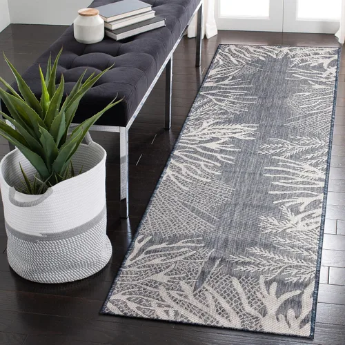 Miniatura 29 de Liora Manne Carmel - Alfombra decorativa de mezcla sintética para interiores y exteriores, de bajo perfil, contemporánea, decoración de peces Agua