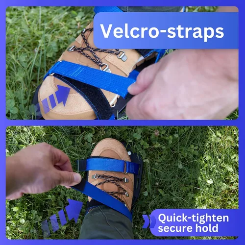 Miniatura 4 de Briliantwerk Aireador de Césped con Correas Ajustables - para Aireación de Césped o como Zapatos Niveladores - Zapatos Aireadores de Césped como