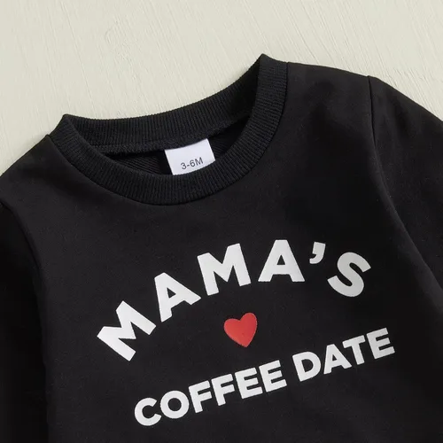 Miniatura 17 de BemeyourBBs Conjunto divertido de sudadera y pantalones de manga larga con letras divertidas para bebé niño y niño