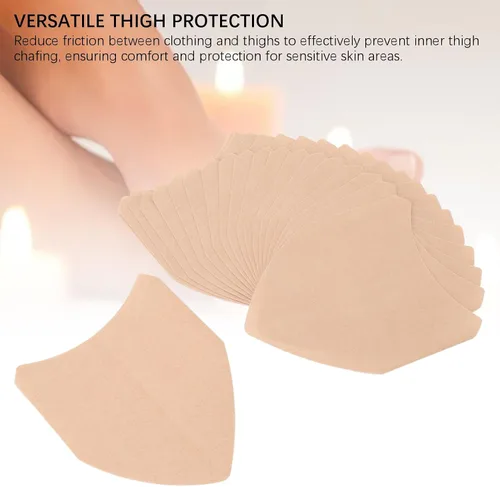 Miniatura 8 de Agatige 20 parches antifricción en los muslos, color de la piel en forma de V, protectores elásticos de rozaduras en los muslos, almohadillas