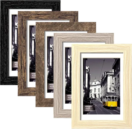 Miniatura 105 de eletecpro - Juego de 10 marcos de fotos de 5 x 7 pulgadas, collage de marcos de fotos para decoración de pared, muestra fotos de 4 x 6