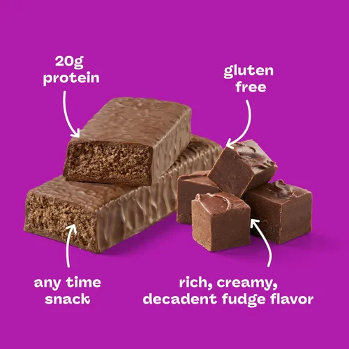 Miniatura 4 de Think! (thinkThin) Barras ricas en proteína de 20 gramos – Chocolate fundido, 0 gramos de azúcar, sin edulcorantes artificiales, sin gluten, sin
