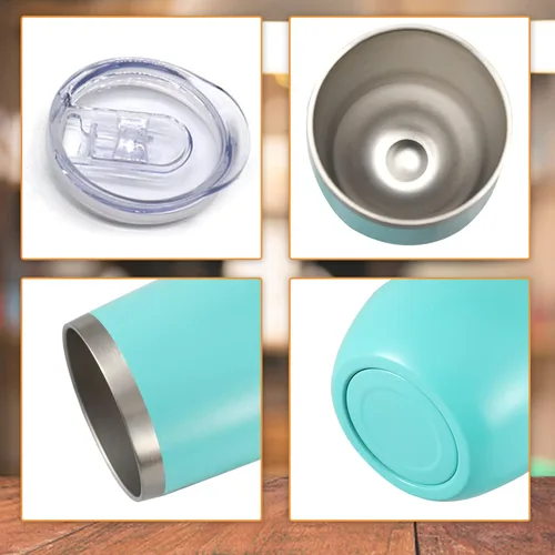 Miniatura 3 de Vasos de vino personalizados con nombres y fotos con tapa para mujeres, juego de vasos de vino aislados personalizados de acero inoxidable, regalos