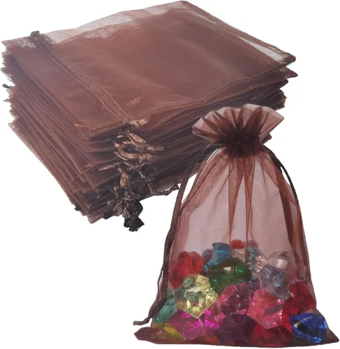 Miniatura 29 de Paquetes de 100 bolsas de organza de 4 x 6 pulgadas, color azul bebé para baby shower, Navidad, recuerdos de fiesta, cumpleaños, boda, despedida