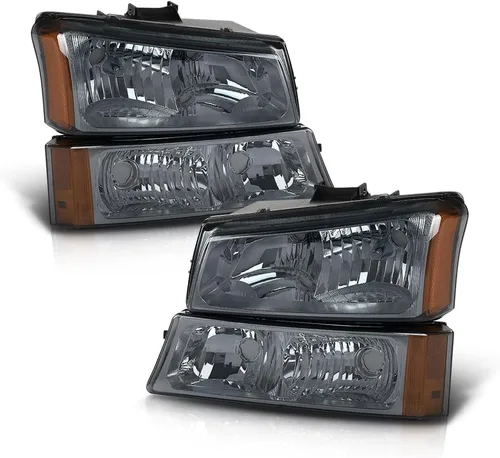 Miniatura 19 de G-PLUS Faros delanteros compatibles con Chevy Avalanche 1500 2500/Ajuste Chevy Silverado 1500 2500 HD 3500 2003-2006, lente transparente, carcasa