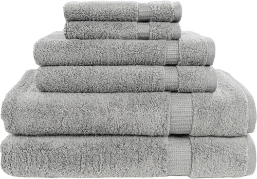Miniatura 14 de MyPillow MyTowels - Juego de 6 toallas de baño, 100% algodón, suaves y absorbentes, para baño, 2 toallas de baño, 2 toallas de mano, 2 paños