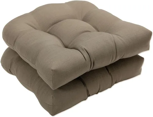 Miniatura 25 de Pillow Perfect 550435 - Cojines de asiento acolchados para exteriores/interiores Fresco (respaldo redondo), 19 x 19 pulgadas, amarillo, 2