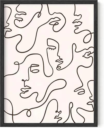 Miniatura 17 de HAUS AND HUES Impresión artística minimalista de mujer, póster de figura femenina, arte abstracto de pared neutro, arte de pared de dibujo lineal